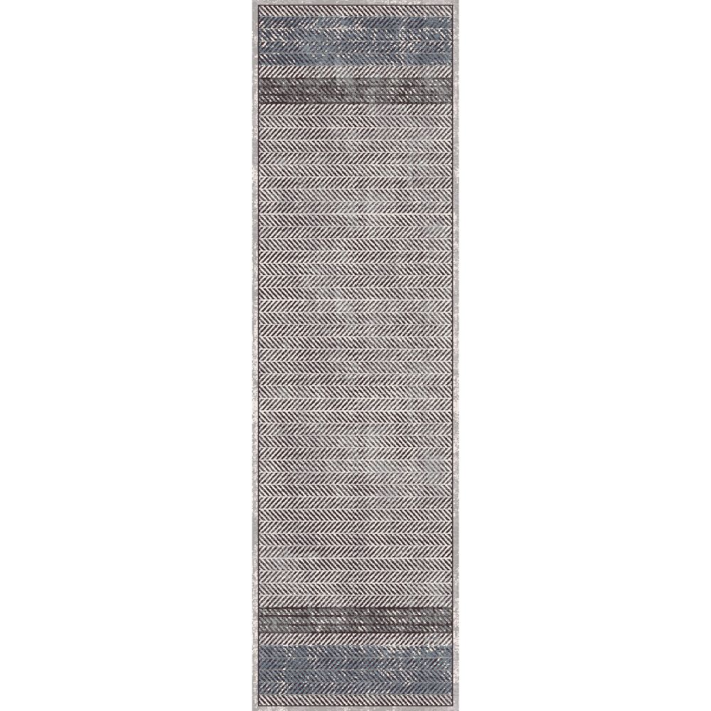 Dynamic Rugs 4809-905 Harlow 2.2 Ft. X 7.7 Ft. Finished Runner Rug in Grey/Blue 